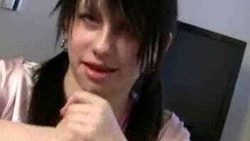 Sexy young teen handjob