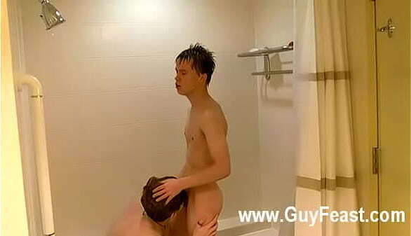 Gay sex They scrub down before they start to smooch and run their