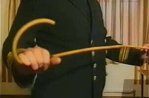 British naval woman caned