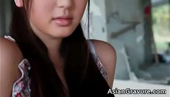 Good looking real asian model posing