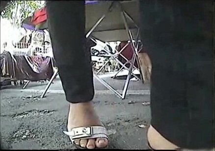 Sexy shoe walking sounds feet