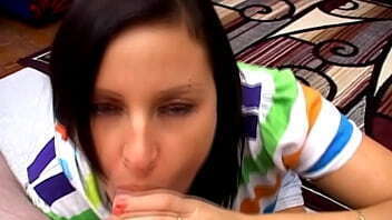 Younger brunette sucking