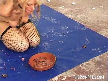 Gross Forced Worms Mouth Humiliation bizarre blonde slaveslut Crystel
