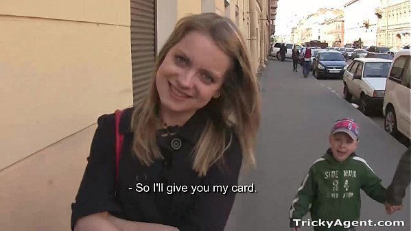 Tricky Agent blue-eyed chick Alena, interested!