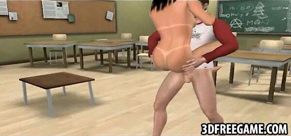 floor this brunette whore gets fucked