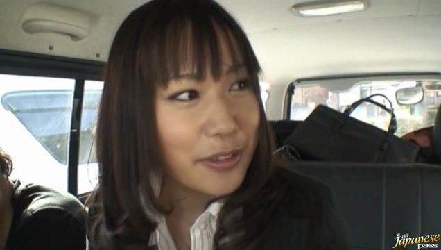 Kasumi Uemura Japanese office lady is a kinky chick who enjoys car sex!
