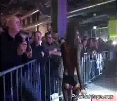 Porn stage dildo play