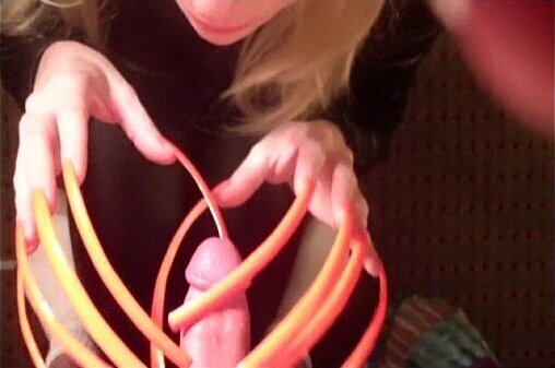 Orange inch Sexy Long Fingernails