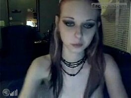 Skiny emo with blue eyes