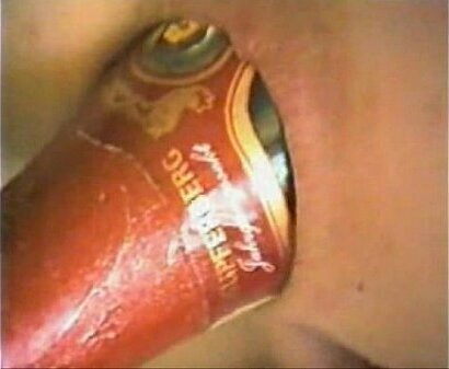 Champagne Bottle Asshole Girl