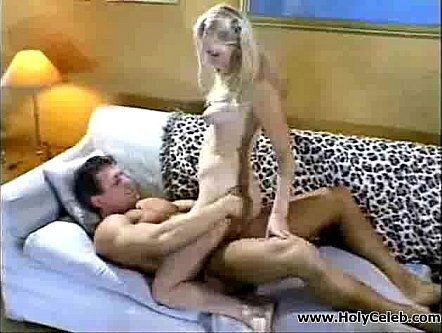 Seductive blonde boned couch