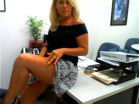 Horny Milf Masturbates Office
