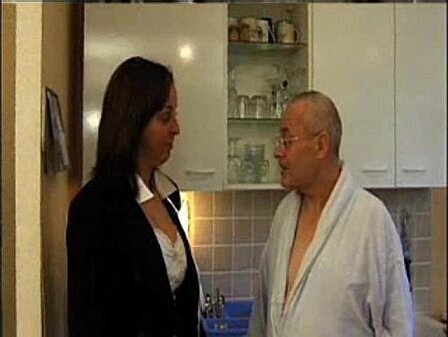 French oldman busty young