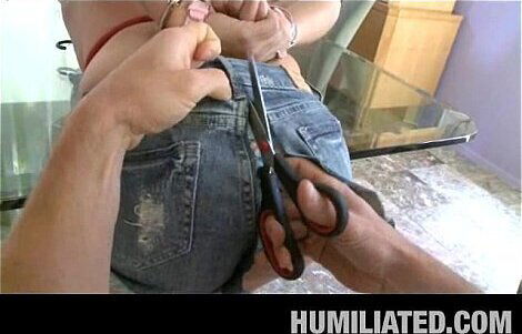 Pizza Girl'_s Pussy Disgraced!