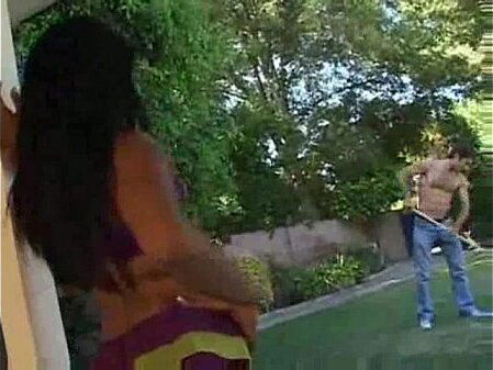 Dirty Wife Gagging Gardener