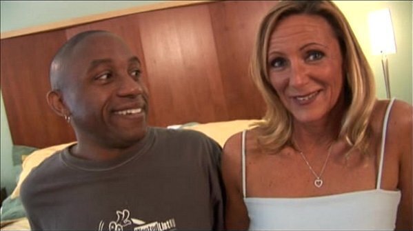 Milf gets banged black dick Mature Interracial Video
