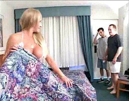 Busty Maid Takes Guys