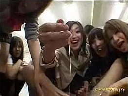 Japanese schoolgirls handjob