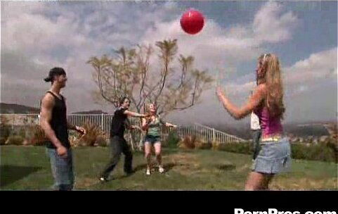 Sunset Teen Playing Draining Balls