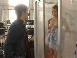 Shower fuck with blonde