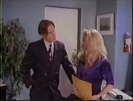 Blonde black garters stockings rough office sex!!