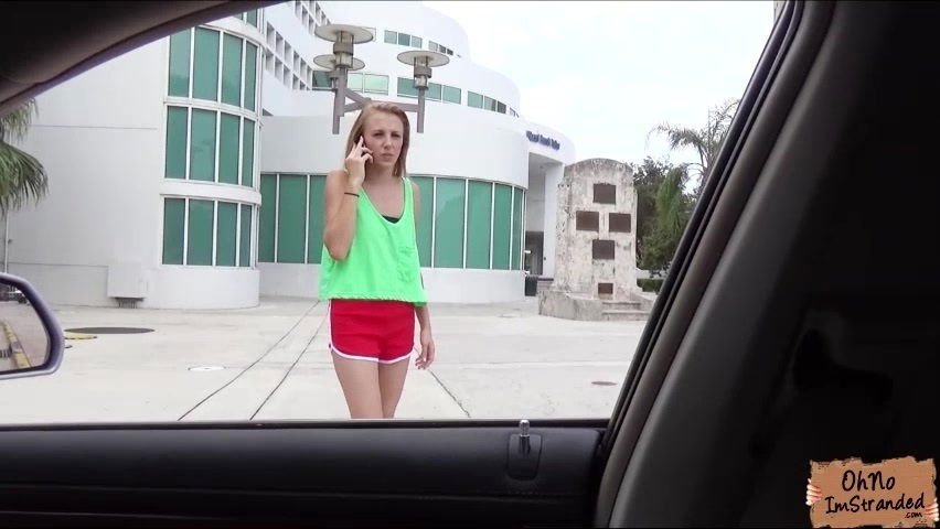 Hot blonde teen gets picked up and boned at the strangers car