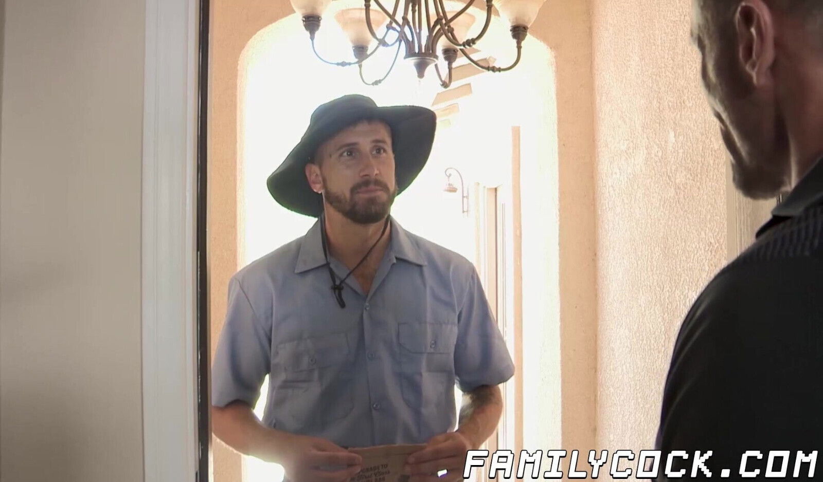 Horny jock hardcore double penetration 3way with stepdad