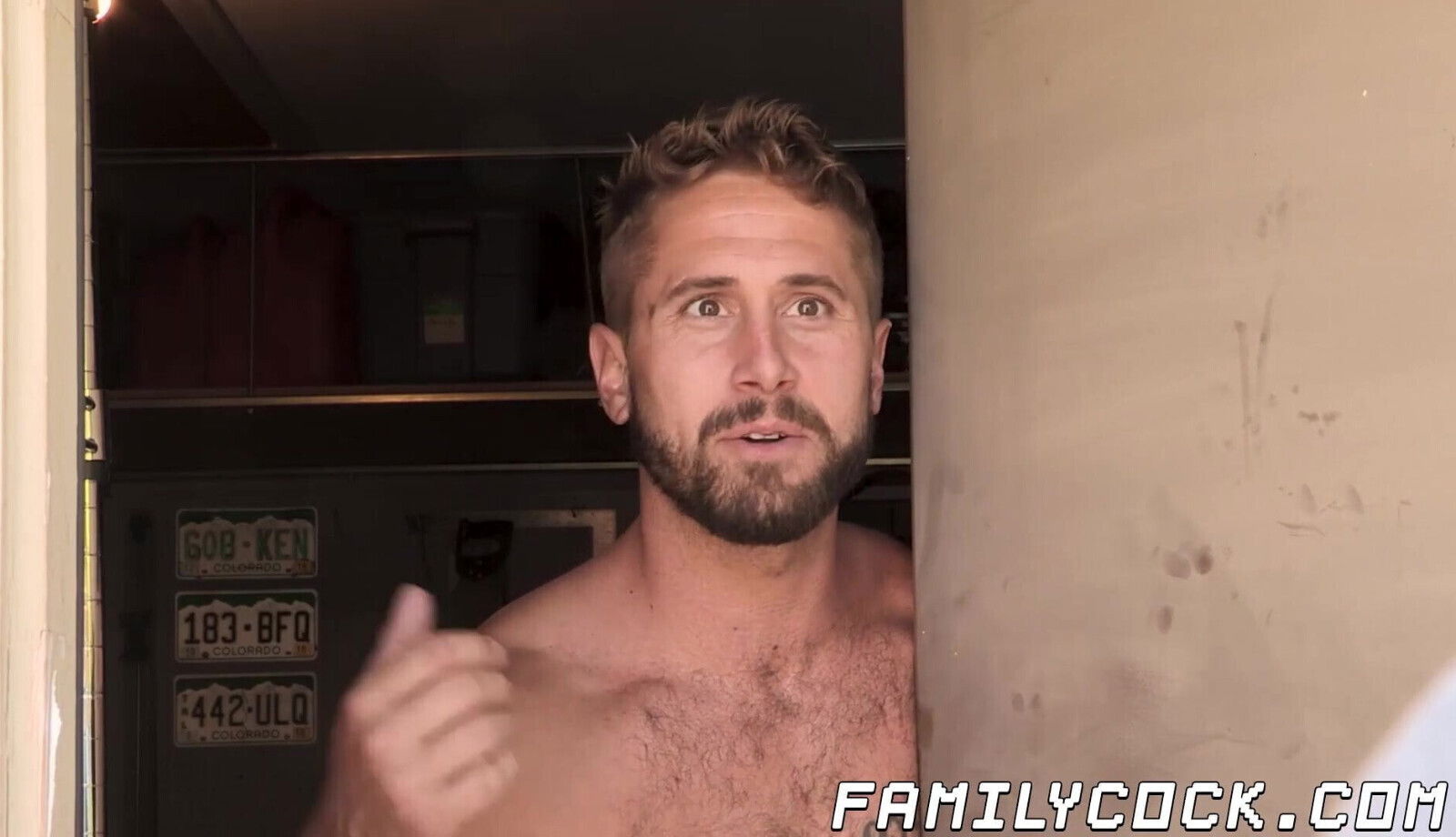 Jock stepsons creampied after bareback 4some with daddies