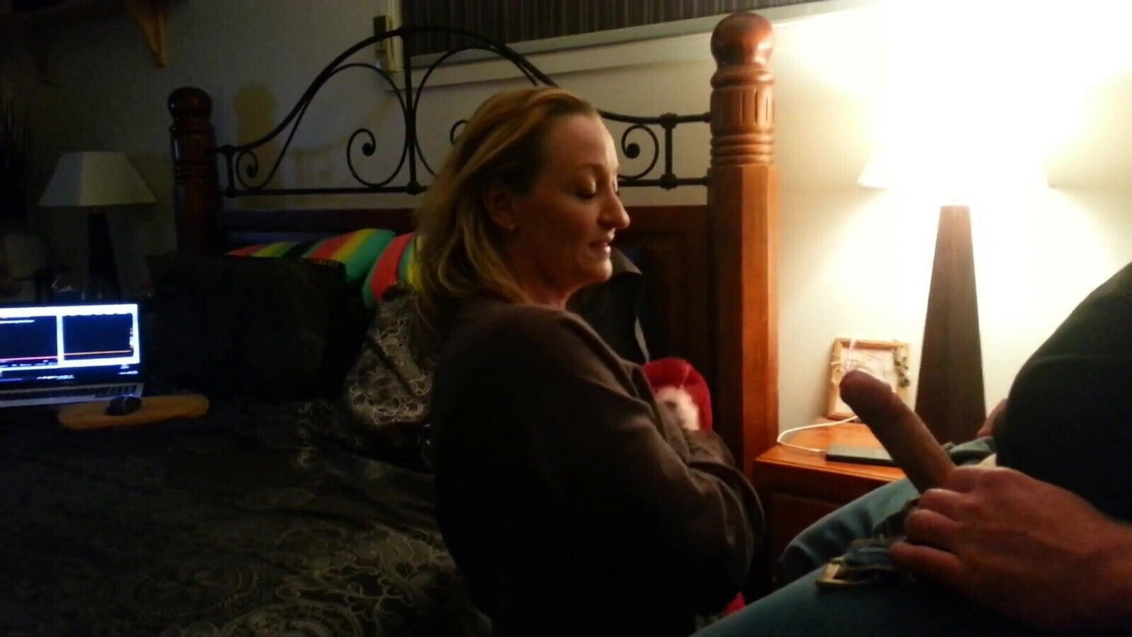 Amateur Cuckolding MILF Sucks Husband Best Friend