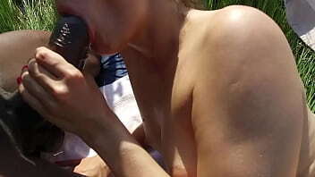 Cayenne and Joss outdoor fuck in nudiste place.part 1