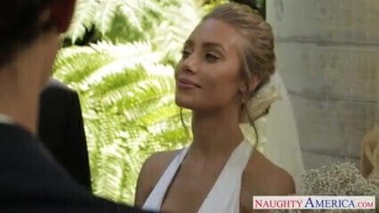 Sexy blonde bride fucking