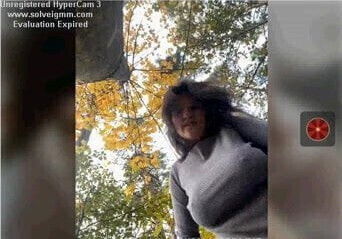 girl with awesome take clothes park