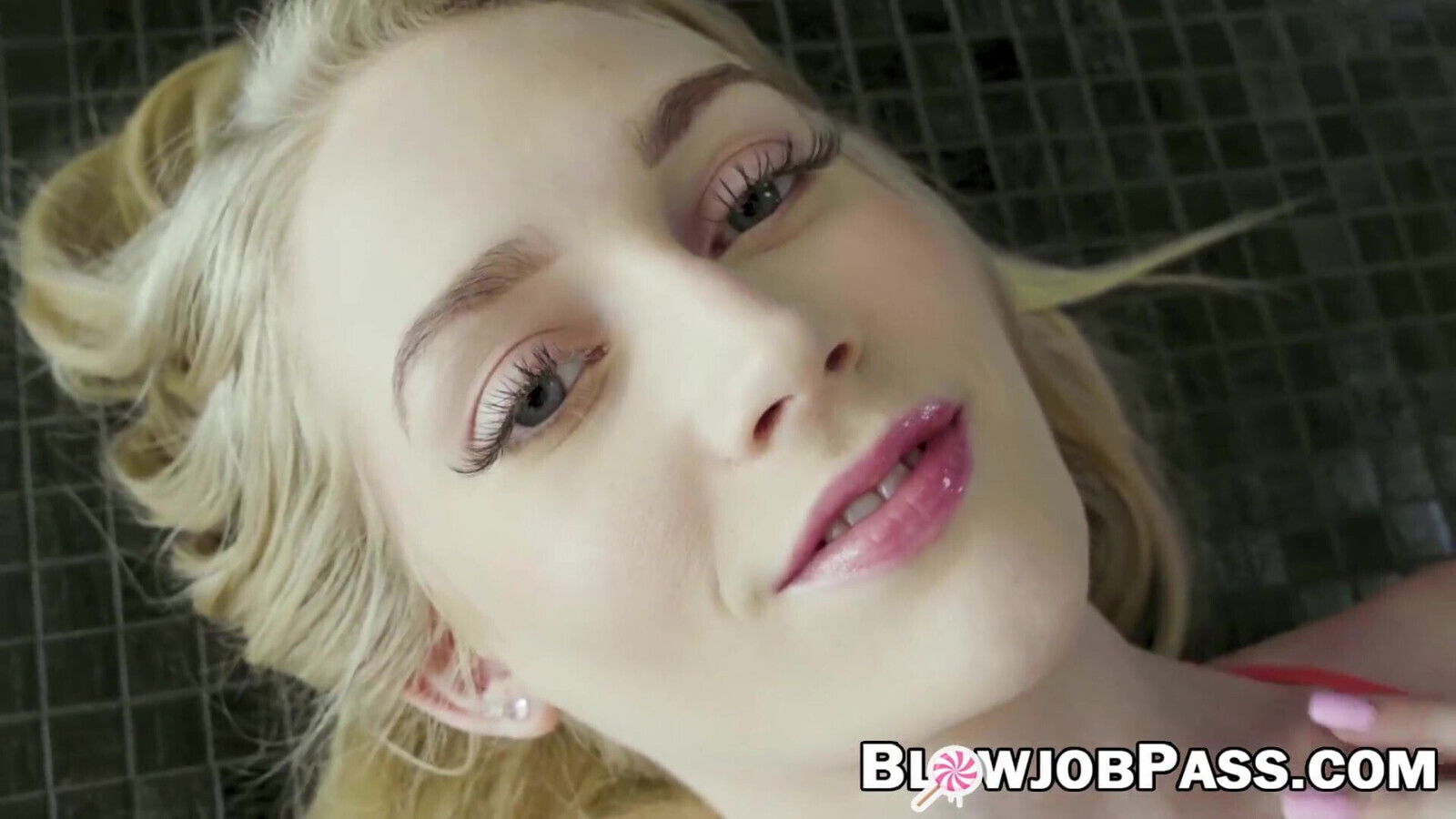 Sexy blonde Emma Starletto ball licking deepthroat