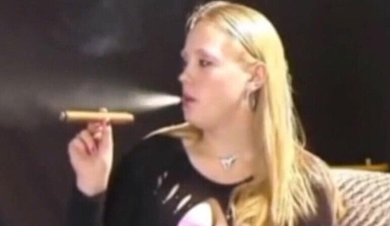 Smoking fetish cigar