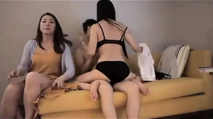 Lucky gets threesome with Asian girls