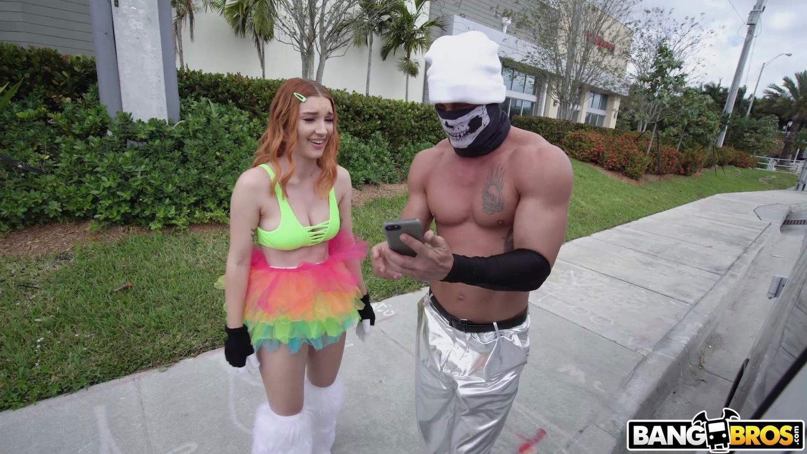 Masked with large dick fucks kinky Opal Essex