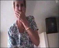 Very granny sucks young dick till