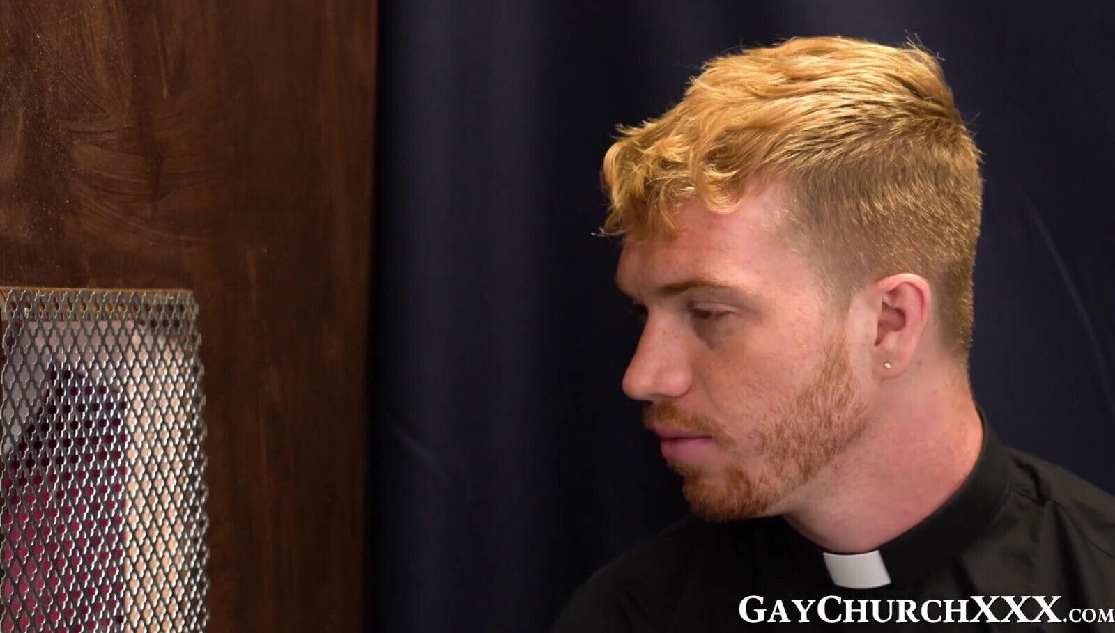 Sinful twink bareback drilled priest confession booth