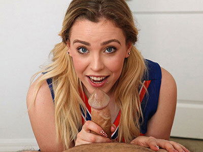 Cheerleader Milks His Cock