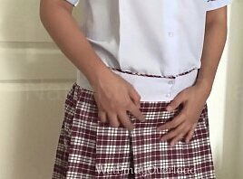 Student Pinay Finger Self Their School Washroom