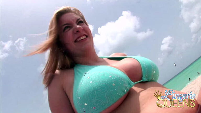 Busty Kali West Swim Wear Tease