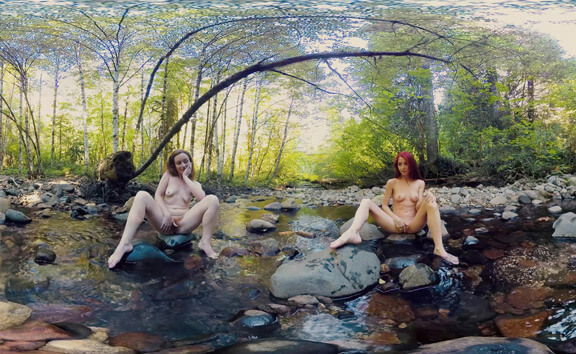 Ana Molly & Belle in Ana Molly & Belle Mutual Masturbation Outdoors - YanksVR