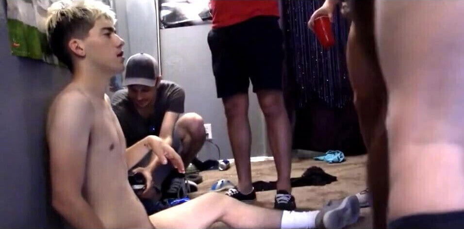 Twink gets used fratboys