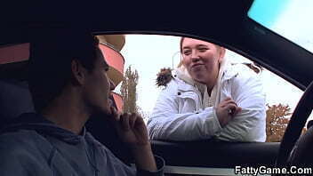 Big belly plumper picks up and rides stranger'_s cock