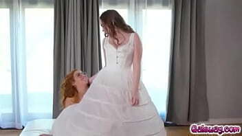 Mary Moody and April Oneil resume foreplay and get naked