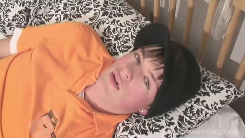 Brunette Hair Strokes Himself Dildos Booty With Michael Leigh Blake