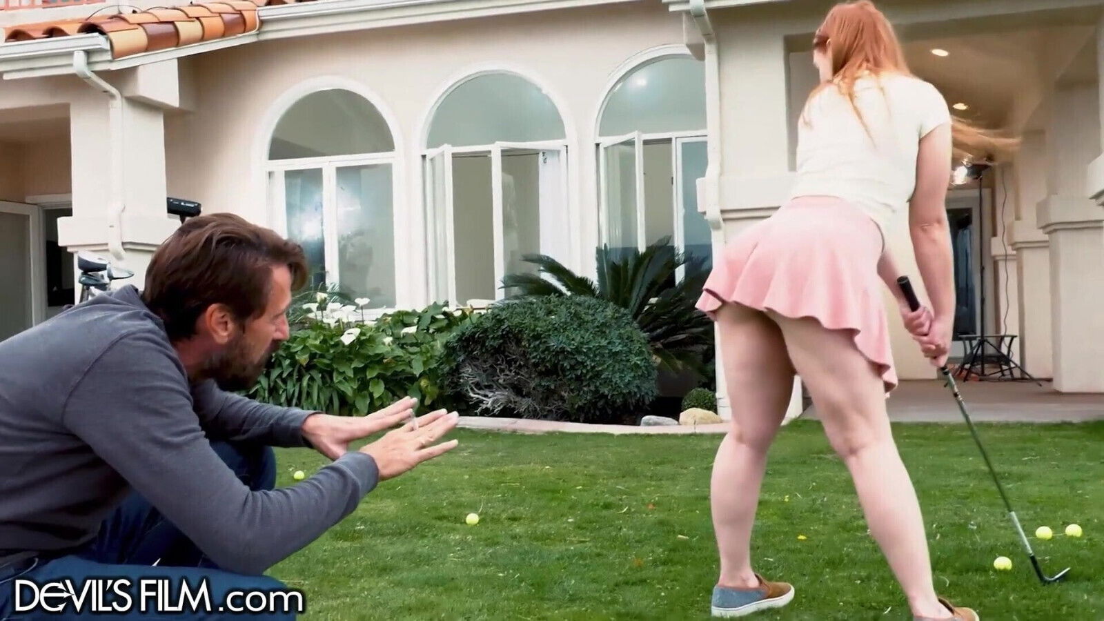 Cute Redhead Teen Gets Fucked Step-DILF After Golf