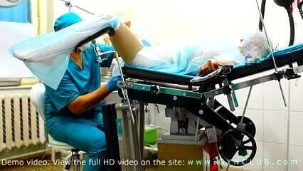 Hard orgasm gyno table