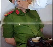 Khaw Phan &amp_ Thien casting Vietnamese police uniform