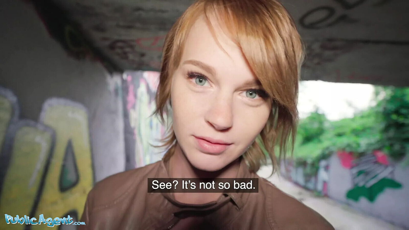 Public Agent, Redhead Ariela Donovan fucked tunnel